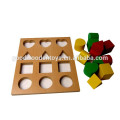 Jogo de brinquedos pré-escolar Wooden Educational Shape Board Jogadores do Schooler Jogos de mesa inteligentes